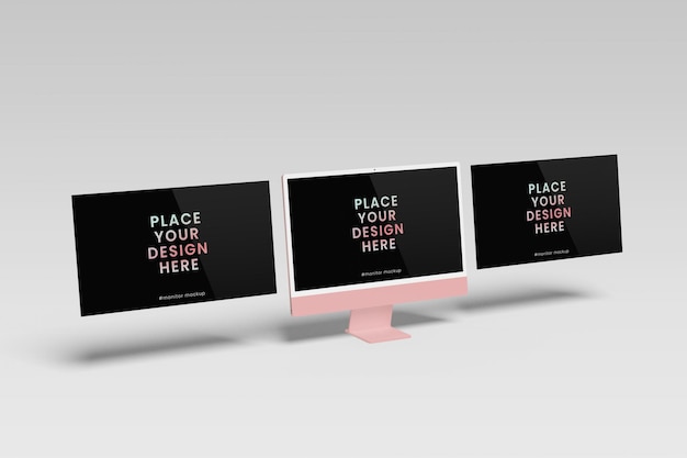 mockup del desktop dello schermo reattivo isolato