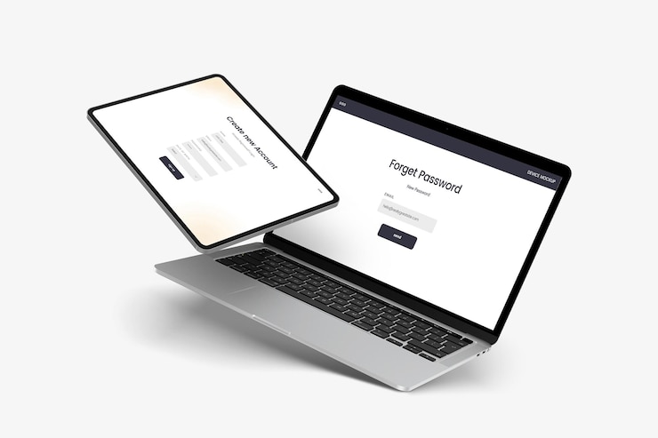 Mockup del dispositivo tablet e portatile