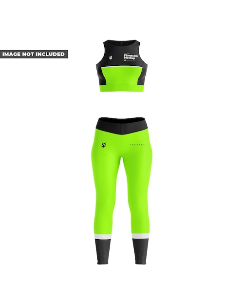 Mockup del kit di fitness femminile