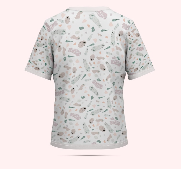 Mockup del lato posteriore della t-shirt polo maschile