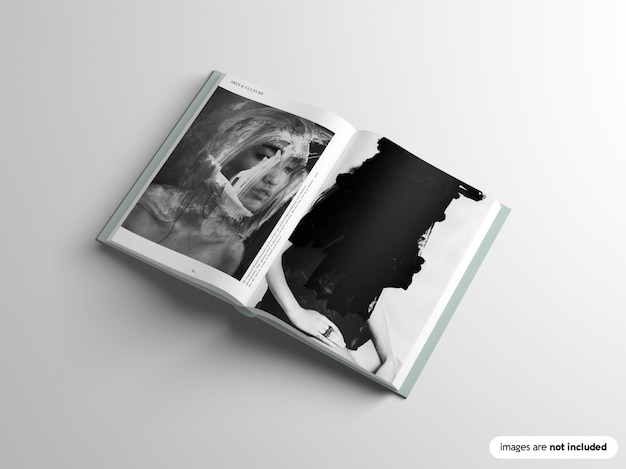 Mockup del libro dalla copertina rigida