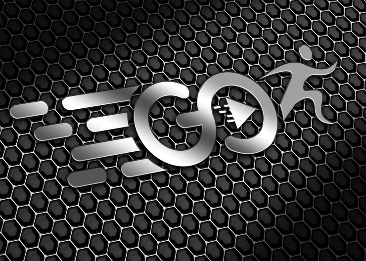 PSD mockup del logo 3d in argento