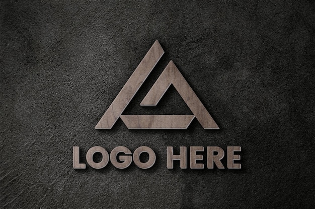Mockup del logo 3D