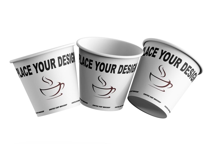 Mockup del logo della tazza di caffè PSD
