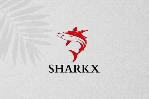 Mockup del logo in rilievo stampato su carta