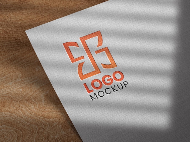 Mockup del logo PSD gratuito