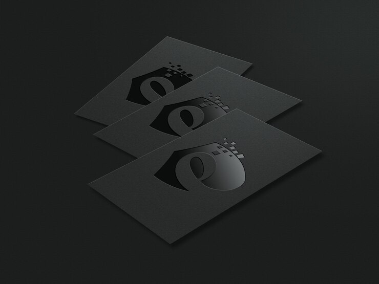 Mockup del logo Spot uv sul biglietto da visita