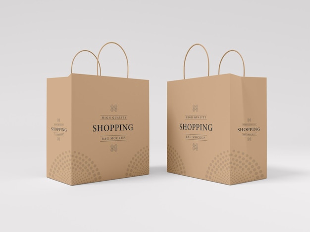 Mockup del marchio della borsa della spesa di carta