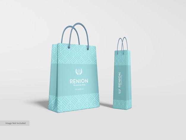Mockup del marchio della borsa della spesa di carta