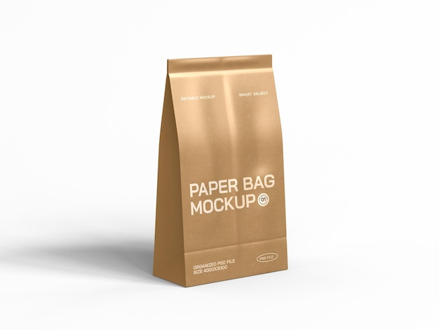 Mockup del marchio della borsa di carta Kraft