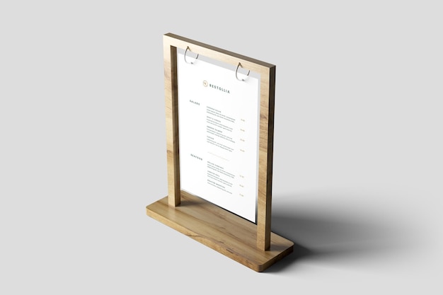 Mockup del menu tabella