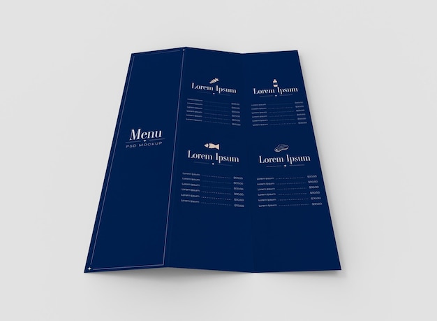 Mockup del menu