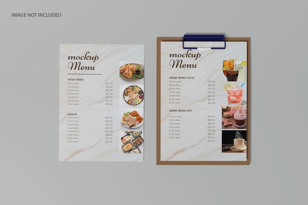 Mockup del menu