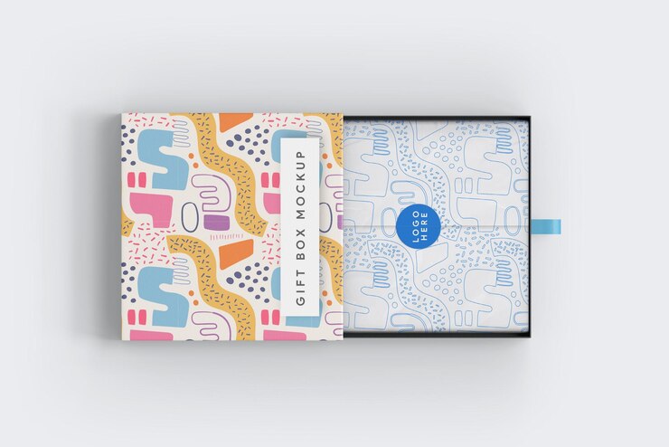 Mockup del pacchetto confezione regalo