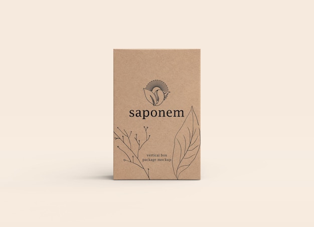 Mockup del pacchetto di scatola di sapone Kraft