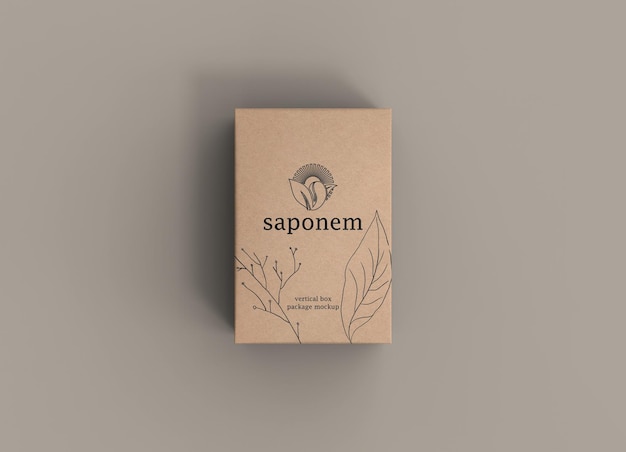 Mockup del pacchetto di scatola di sapone Kraft