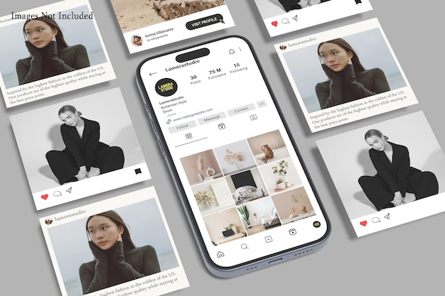 Mockup del post di Instagram