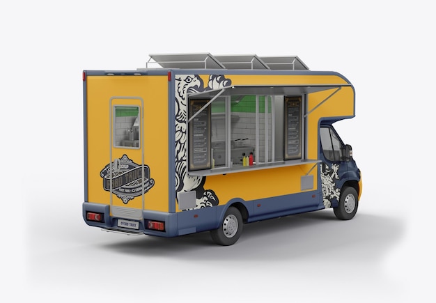 Mockup del rimorchio alimentare