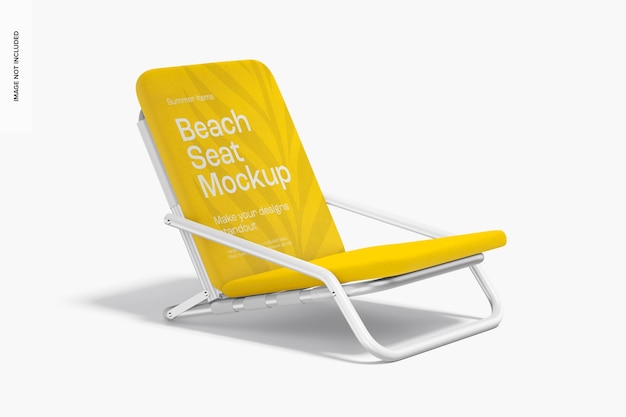 Mockup del sedile da spiaggia, vista da sinistra