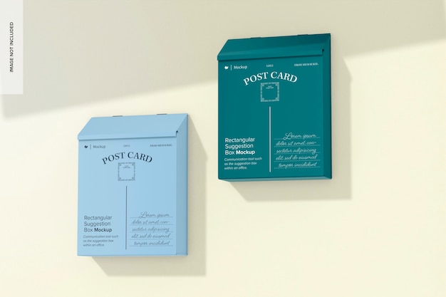 Mockup del set di suggerimenti rettangolare