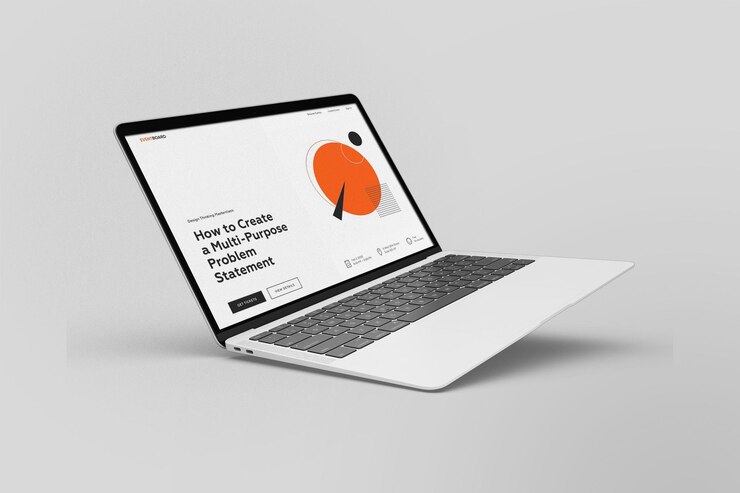 Mockup del set per portatile