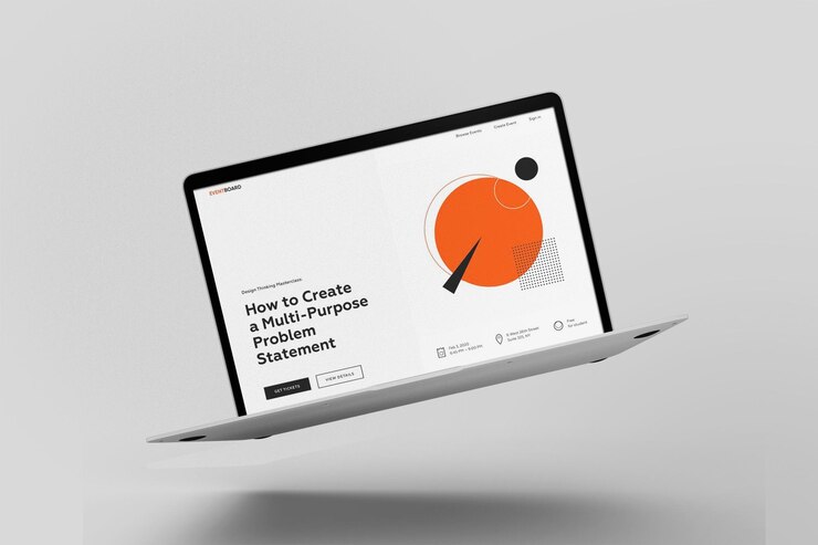 Mockup del set per portatile