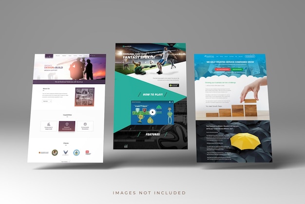 Mockup del sito Web