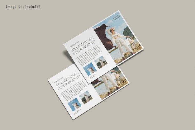Mockup del volantino paesaggistico A5