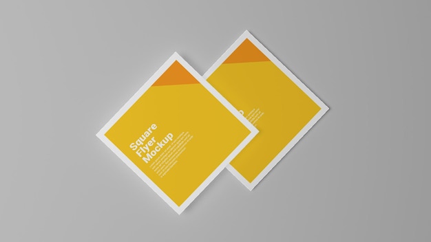 Mockup del volantino quadrato PSD