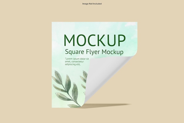 Mockup del volantino quadrato