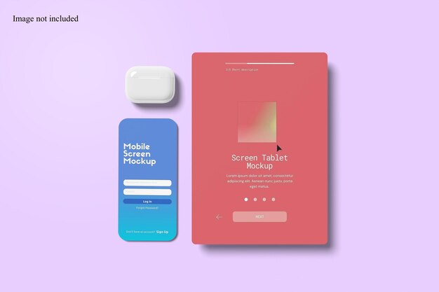 Mockup dell'app per l'interfaccia utente e la schermata UX in stile pop