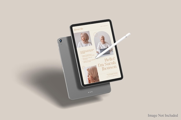 Mockup dell'aria del tablet