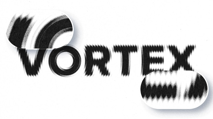 PSD mockup dell'effetto di testo a distorsione a spirale