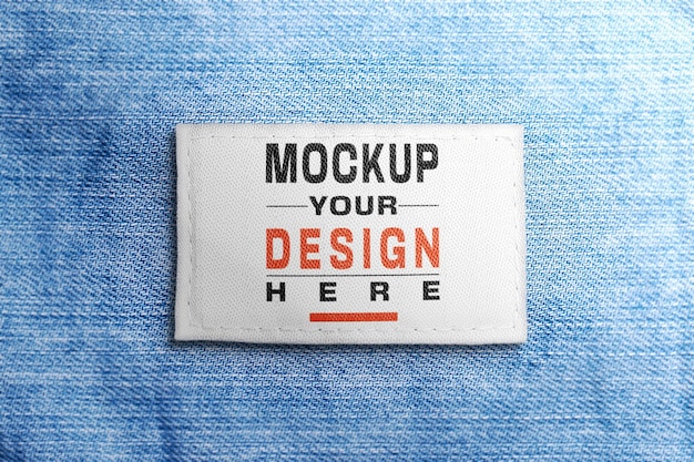 Mockup dell'etichetta del tessuto