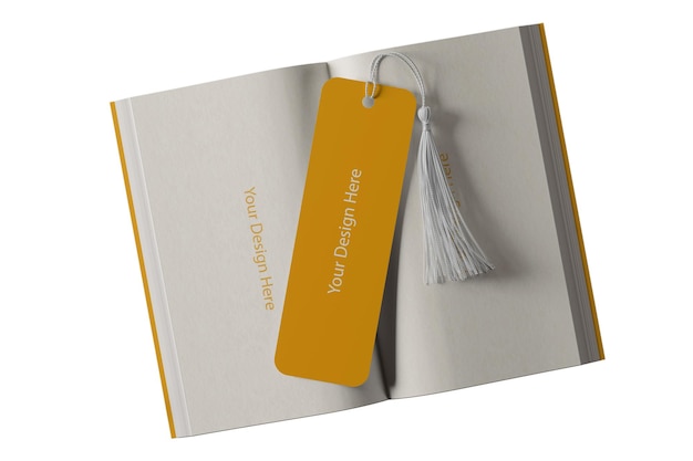 Mockup dell'etichetta di segnalibro in cartone