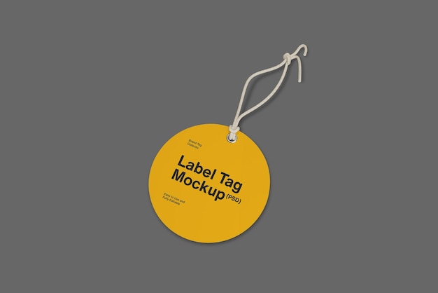 Mockup dell'etichetta rotonda