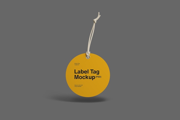 Mockup dell'etichetta rotonda