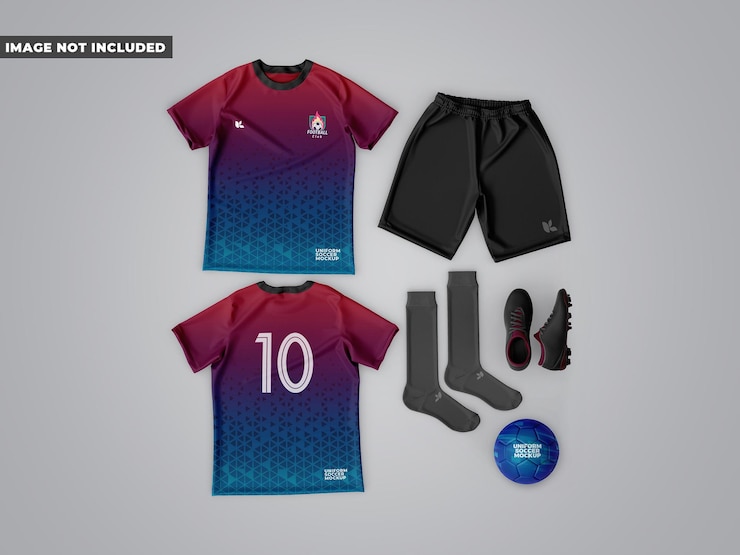 PSD mockup dell'uniforme di calcio