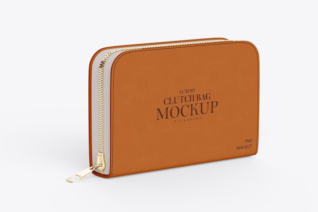 Mockup della borsa di frizione femminile