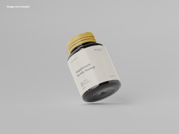 Mockup della bottiglia del supplemento