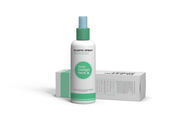 Mockup della bottiglia spray