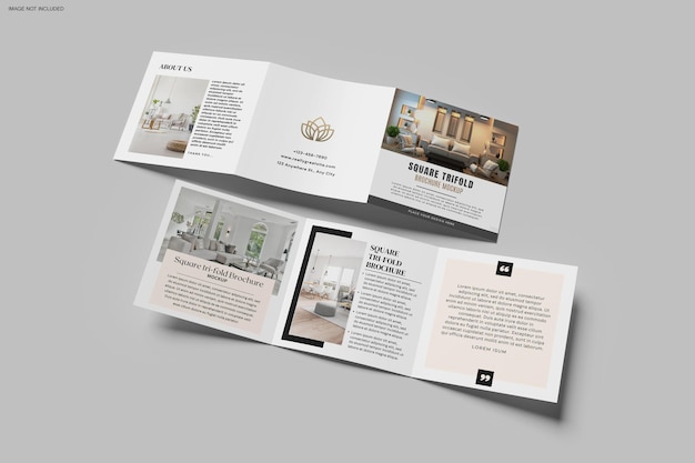Mockup della brochura Trifold Square