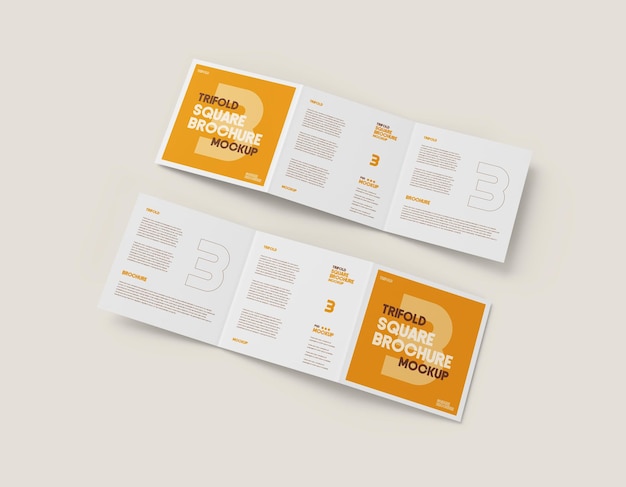 Mockup della brochura TriFold Square