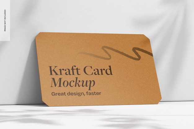 Mockup della carta aziendale Kraft Leaned