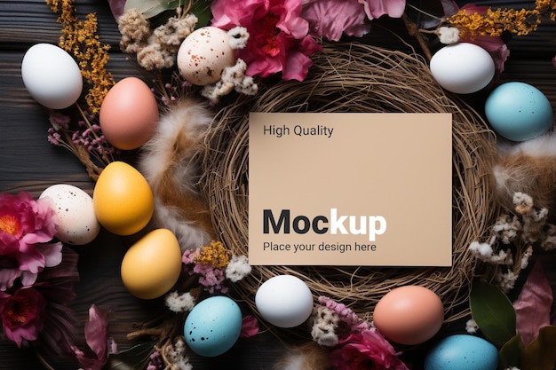 Mockup della carta di Pasqua PSD
