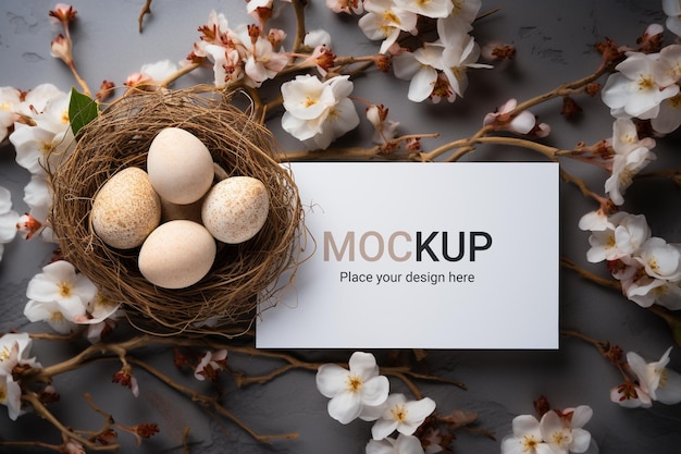 Mockup della carta di Pasqua PSD