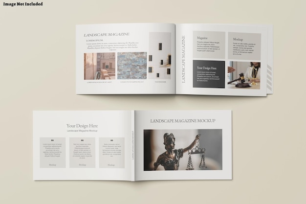 Mockup della rivista A4 Landscape