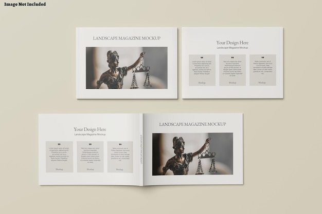 Mockup della rivista A4 Landscape