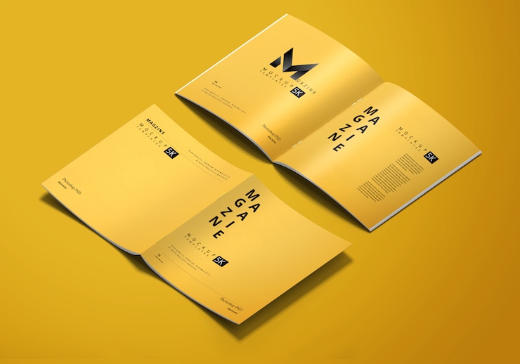 PSD mockup della rivista square