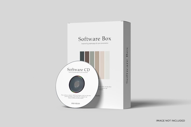 Mockup della scatola del software